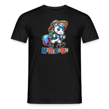 Escursionista escursionista Unicorn Hikicorn - T-shirt uomo - nero - Fronte - AI Model Male 178 light (178cm)