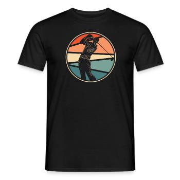 Golf Golfer Golfen - Männer T-Shirt - Schwarz - Vorne - AI Model Male 178 light (178cm)