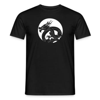Année du Dragon 2024 - T-shirt homme - noir - Devant - AI Model Male 178 light (178cm)