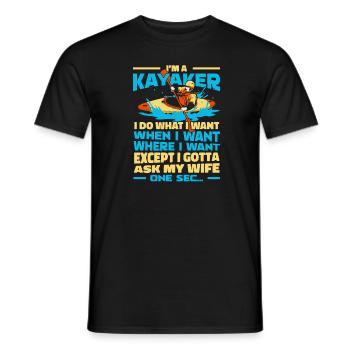 Kajaker - Männer T-Shirt - Schwarz - Vorne - AI Model Male 178 light (178cm)