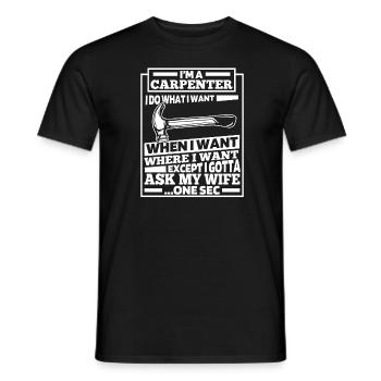 Zimmermann Tischler Schreiner - Männer T-Shirt - Schwarz - Vorne - AI Model Male 178 light (178cm)
