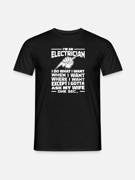Electrician, Electronics Technician - Men's T-Shirt - black