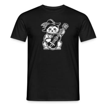 Guitare acoustique - T-shirt homme - noir - Devant - AI Model Male 178 light (178cm)