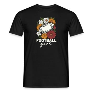 American Football Football Girl - Männer T-Shirt - Schwarz - Vorne - AI Model Male 178 light (178cm)