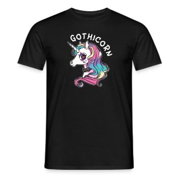 Licorne gothique Gothicorn - T-shirt homme - noir - Devant - AI Model Male 178 light (178cm)