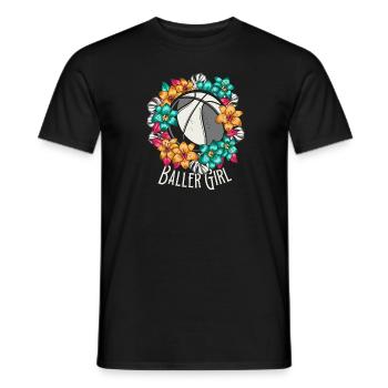 Basketball Girl Baller Girl - Men's T-Shirt - black - Front - AI Model Male 178 light (178cm)