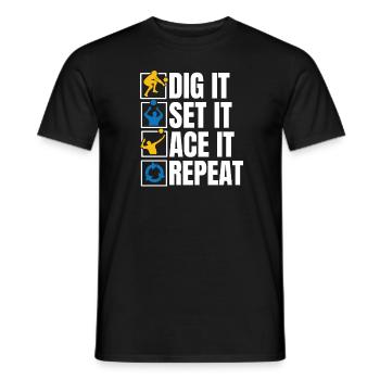 Volleyball Volleyballer - Men's T-Shirt - black - Front - AI Model Male 178 light (178cm)