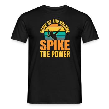 Volley-ball Volley-ball - T-shirt homme - noir - Devant - AI Model Male 178 light (178cm)