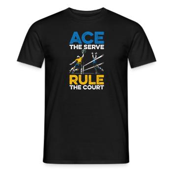 Volley-ball Volley-ball - T-shirt homme - noir - Devant - AI Model Male 178 light (178cm)