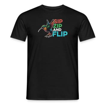 Hummingbird - Men's T-Shirt - black - Front - AI Model Male 178 light (178cm)