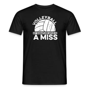 Volley-ball Volley-ball - T-shirt homme - noir - Devant - AI Model Male 178 light (178cm)