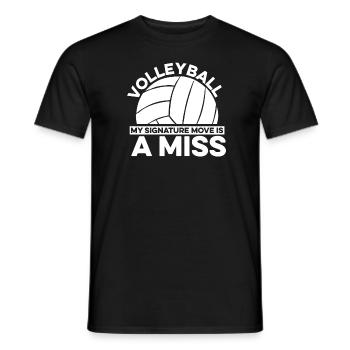 Volley-ball Volley-ball - T-shirt homme - noir - Devant - AI Model Male 178 light (178cm)