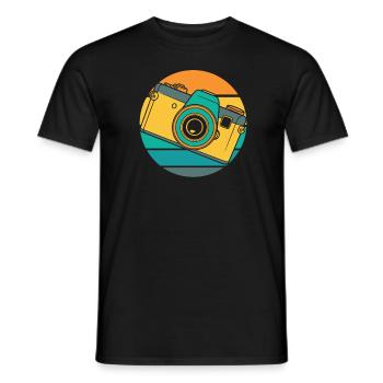 Photographe Appareil photo de photographie - T-shirt homme - noir - Devant - AI Model Male 178 light (178cm)