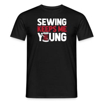 Sewing Sewing Machine - Men's T-Shirt - black - Front - AI Model Male 178 light (178cm)