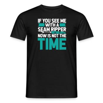 Sewing Sewing Machine - Men's T-Shirt - black - Front - AI Model Male 178 light (178cm)
