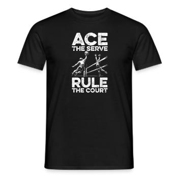 Volley-ball Volley-ball - T-shirt homme - noir - Devant - AI Model Male 178 light (178cm)
