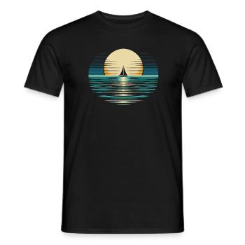 Voile, Voile, Voilier - T-shirt homme - noir - Devant - AI Model Male 178 light (178cm)