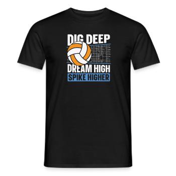 Volley-ball Volley-ball - T-shirt homme - noir - Devant - AI Model Male 178 light (178cm)