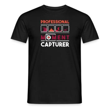 Photographe Appareil photo de photographie - T-shirt homme - noir - Devant - AI Model Male 178 light (178cm)