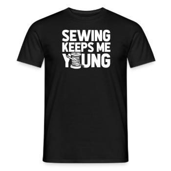 Sewing Sewing Machine - Men's T-Shirt - black - Front - AI Model Male 178 light (178cm)