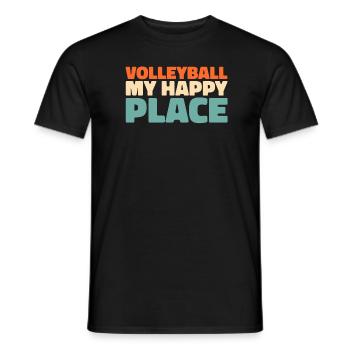 Volley-ball Volley-ball - T-shirt homme - noir - Devant - AI Model Male 178 light (178cm)