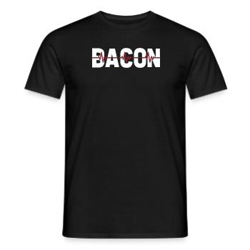 Bacon Speck Ekg Heartbeat - Männer T-Shirt - Schwarz - Vorne - AI Model Male 178 light (178cm)