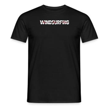 Windsurfen Windsurfer Ekg Heartbeat - Männer T-Shirt - Schwarz - Vorne - AI Model Male 178 light (178cm)