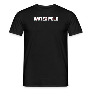 Water polo Water polo player Ekg Heartbeat - Men's T-Shirt - black - Front - AI Model Male 178 light (178cm)