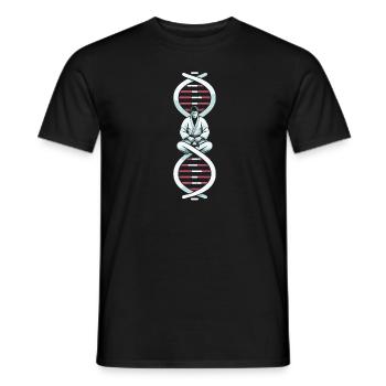 Judoka c’est dans mon ADN - T-shirt homme - noir - Devant - AI Model Male 178 light (178cm)