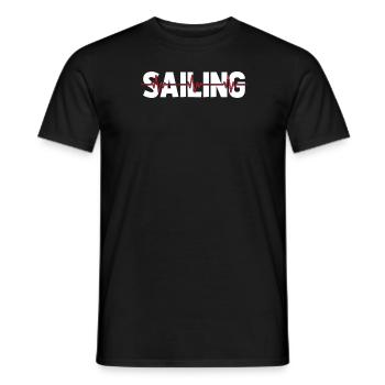 Segeln Segler Segelboot Ekg Heartbeat - Männer T-Shirt - Schwarz - Vorne - AI Model Male 178 light (178cm)