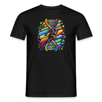 Runner Jogger Runner Courir C’est dans mon ADN - T-shirt homme - noir - Devant - AI Model Male 178 light (178cm)