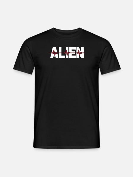 Pulsation ECG extraterrestre extraterrestre - T-shirt homme - noir