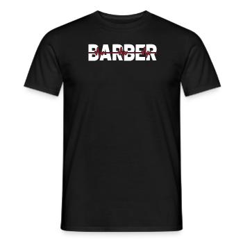 Barber Barbershop Ekg Heartbeat - Männer T-Shirt - Schwarz - Vorne - AI Model Male 178 light (178cm)