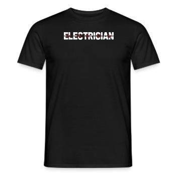 Électricien Électronicienne Électroniceur Électrocardiogramme Heartbeat - T-shirt homme - noir - Devant - AI Model Male 178 light (178cm)