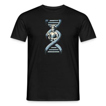 Chef Cuisiner C’est dans mon ADN - T-shirt homme - noir - Devant - AI Model Male 178 light (178cm)