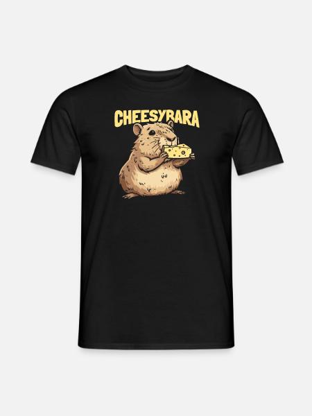 Cheese Cheesemaker Capybara Cheesybara - Men's T-Shirt - black