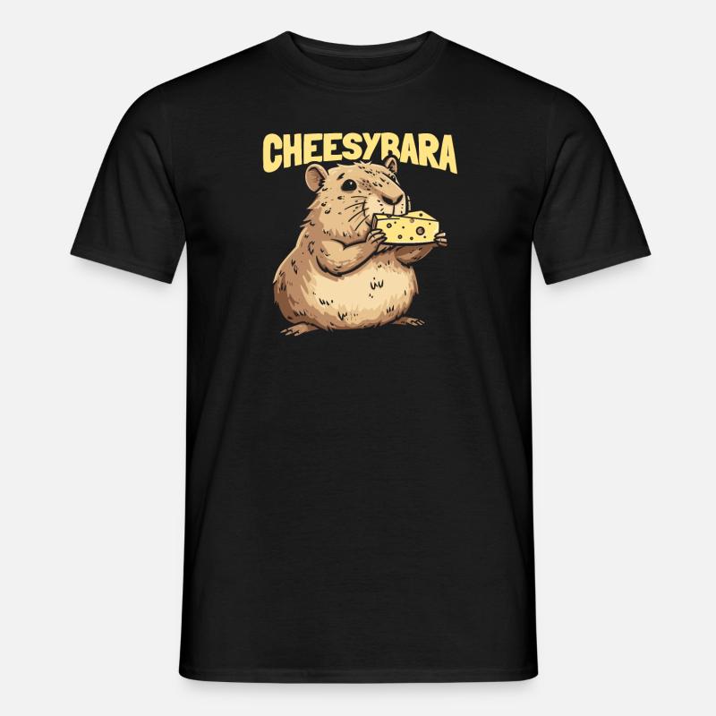 Cheese Cheesemaker Capybara Cheesybara - Men’s T-shirt - black