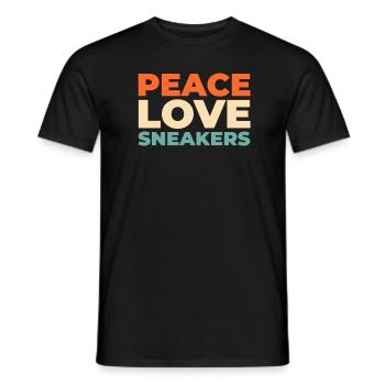 Sneakers Peace Love Sneakers - T-shirt homme - noir - Devant - AI Model Male 178 light (178cm)