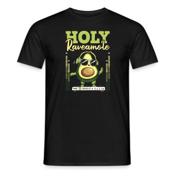 Techno Raver Avocado Holy Raveamole - Männer T-Shirt - Schwarz - Vorne - AI Model Male 178 light (178cm)