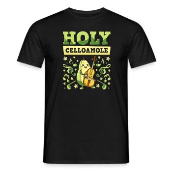 Violoncelle Violoncelle Avocat Saint Celloamole - T-shirt homme - noir - Devant - AI Model Male 178 light (178cm)