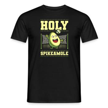 Volleyball Volleyball Player Avocado Holy Spikeamole - Men's T-Shirt - black - Front - AI Model Male 178 light (178cm)