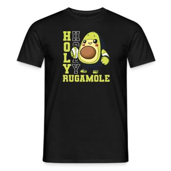 Rugby Avocado Holy Rugamole - Männer T-Shirt - Schwarz - Vorne - AI Model Male 178 light (178cm)