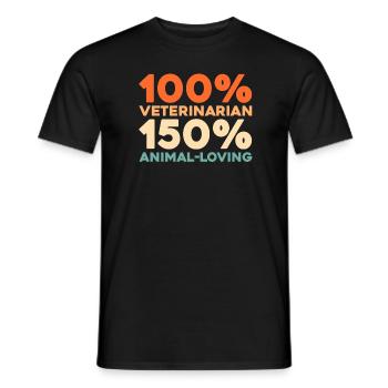 Veterinarian Veterinary - Men's T-Shirt - black - Front - AI Model Male 178 light (178cm)