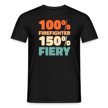 Fireman - Men's T-Shirt - black - Front - AI Model Male 178 light (178cm)