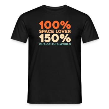 Astronaut, Spaceman, Cosmonaut - Men's T-Shirt - black - Front - AI Model Male 178 light (178cm)