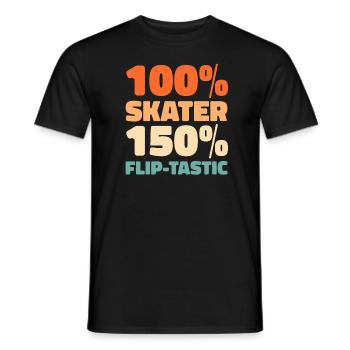 Skateboard Skater - Men's T-Shirt - black - Front - AI Model Male 178 light (178cm)