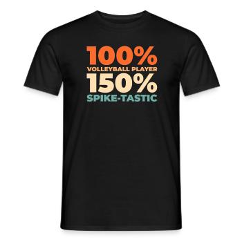 Volley-ball Volley-ball - T-shirt homme - noir - Devant - AI Model Male 178 light (178cm)