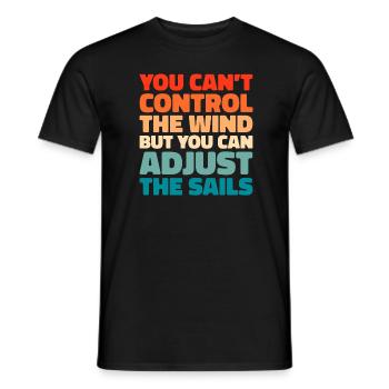 Voile, Voile, Voilier - T-shirt homme - noir - Devant - AI Model Male 178 light (178cm)