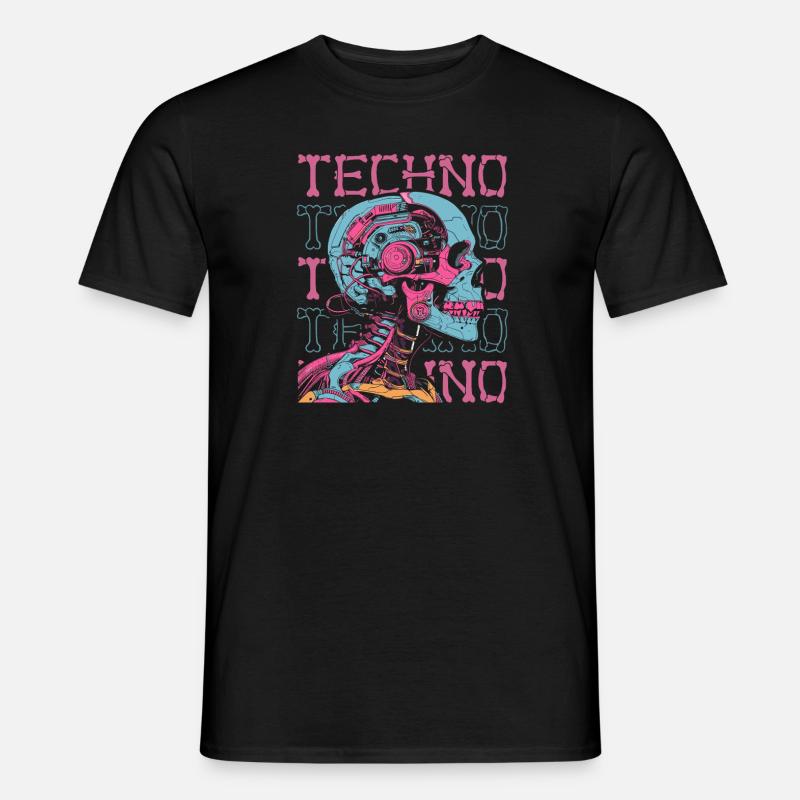 Techno Raver - T-shirt uomo - nero