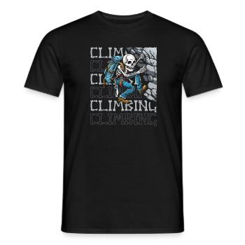 Grimpeur d’escalade - T-shirt homme - noir - Devant - AI Model Male 178 light (178cm)
